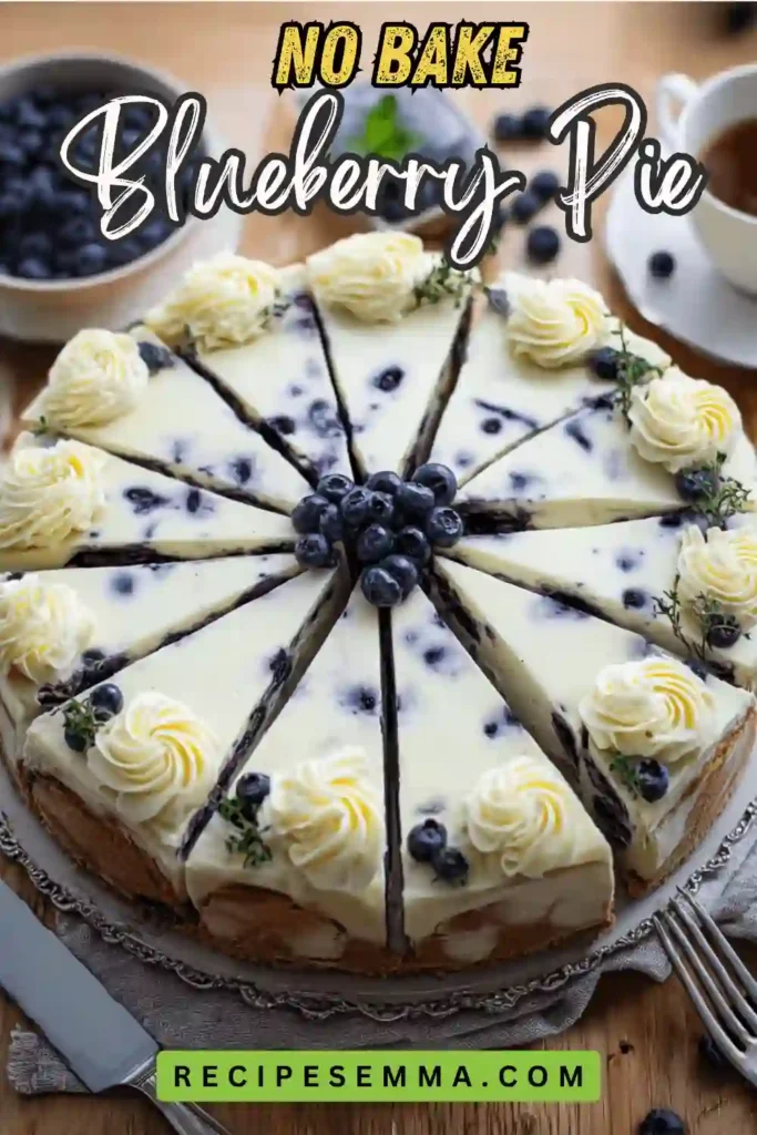 No Bake Blueberry Pie