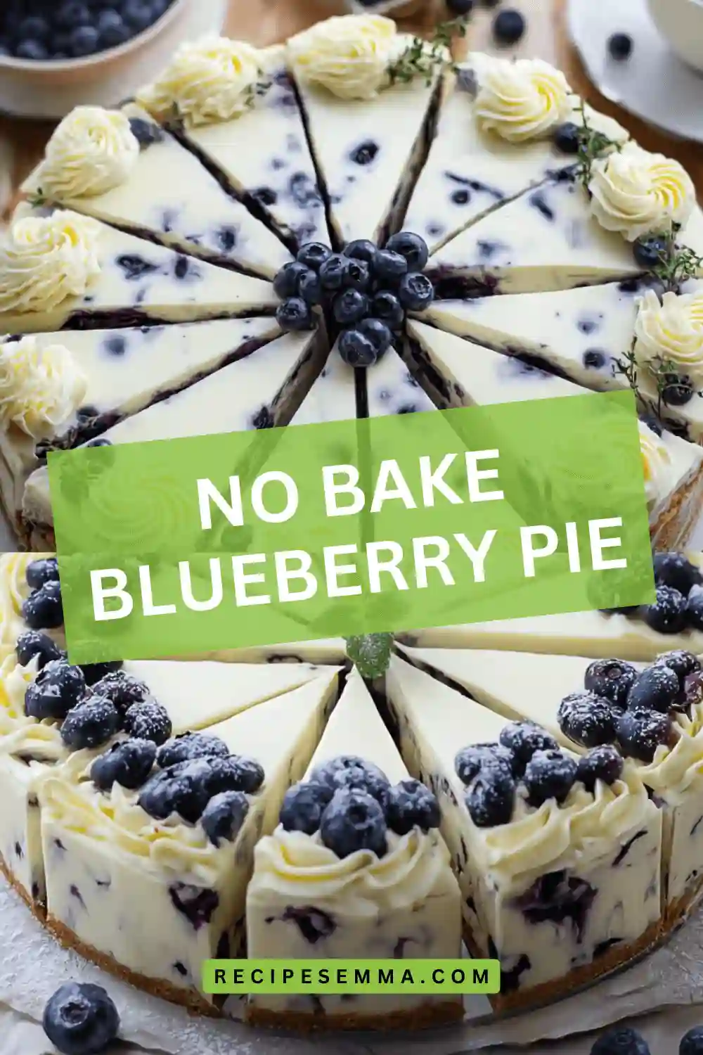 No Bake Blueberry Pie