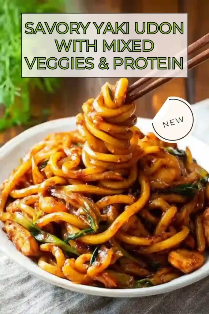 Savory Yaki Udon with Mixed Veggies & Protein