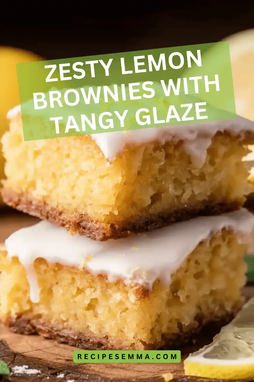 Zesty Lemon Brownies with Tangy Glaze 1