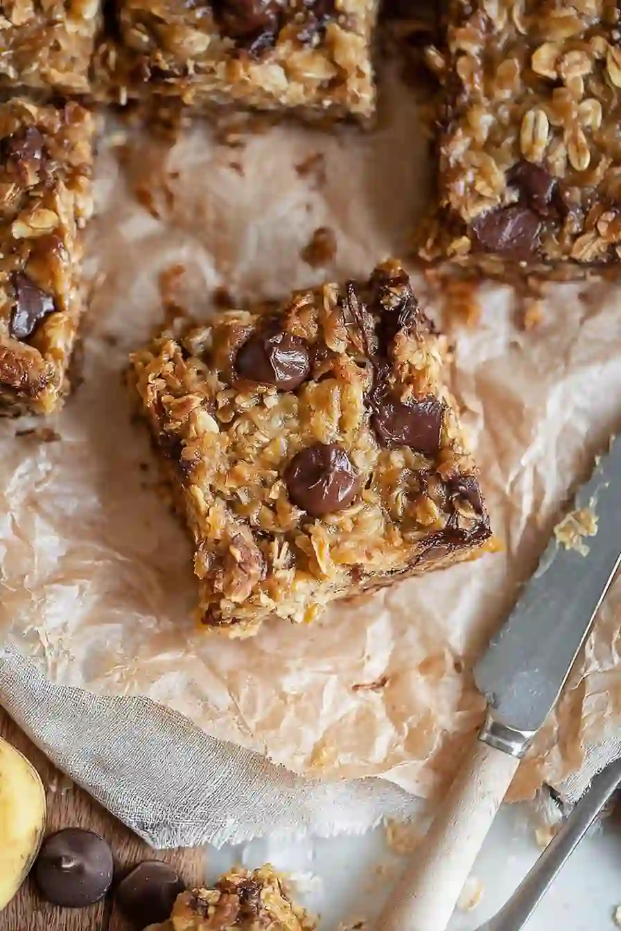 Soft & Chewy Banana Oatmeal Bars – Healthy Snack Recipe