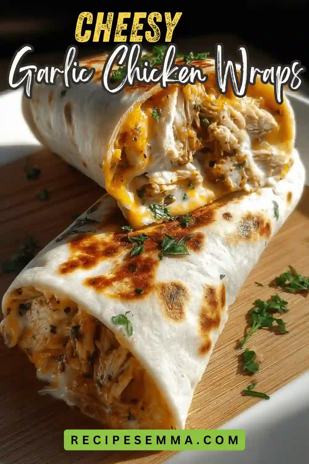 Cheesy Garlic Chicken Wraps1