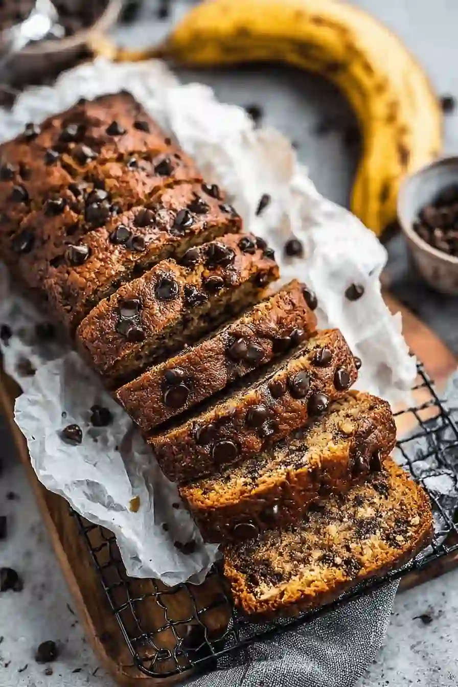 Super Moist Chocolate Chip Banana Bread Recipe