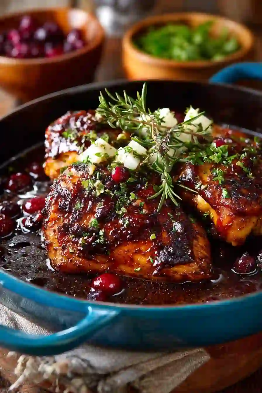 Sweet and Savory Cranberry Glazed Chicken for the Holidays