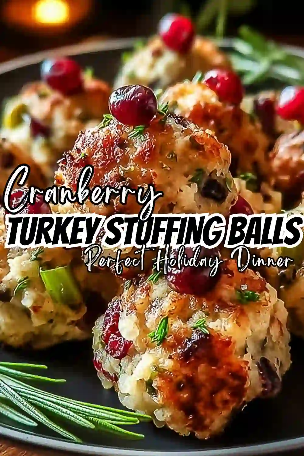 Holiday Cranberry Stuffing Balls with Juicy Turkey