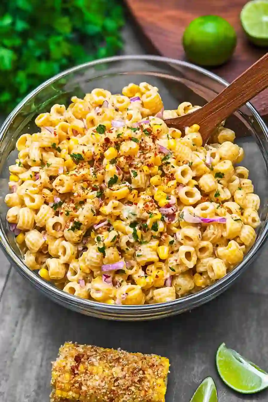 Creamy Elote Pasta Salad (Easy BBQ Side!)