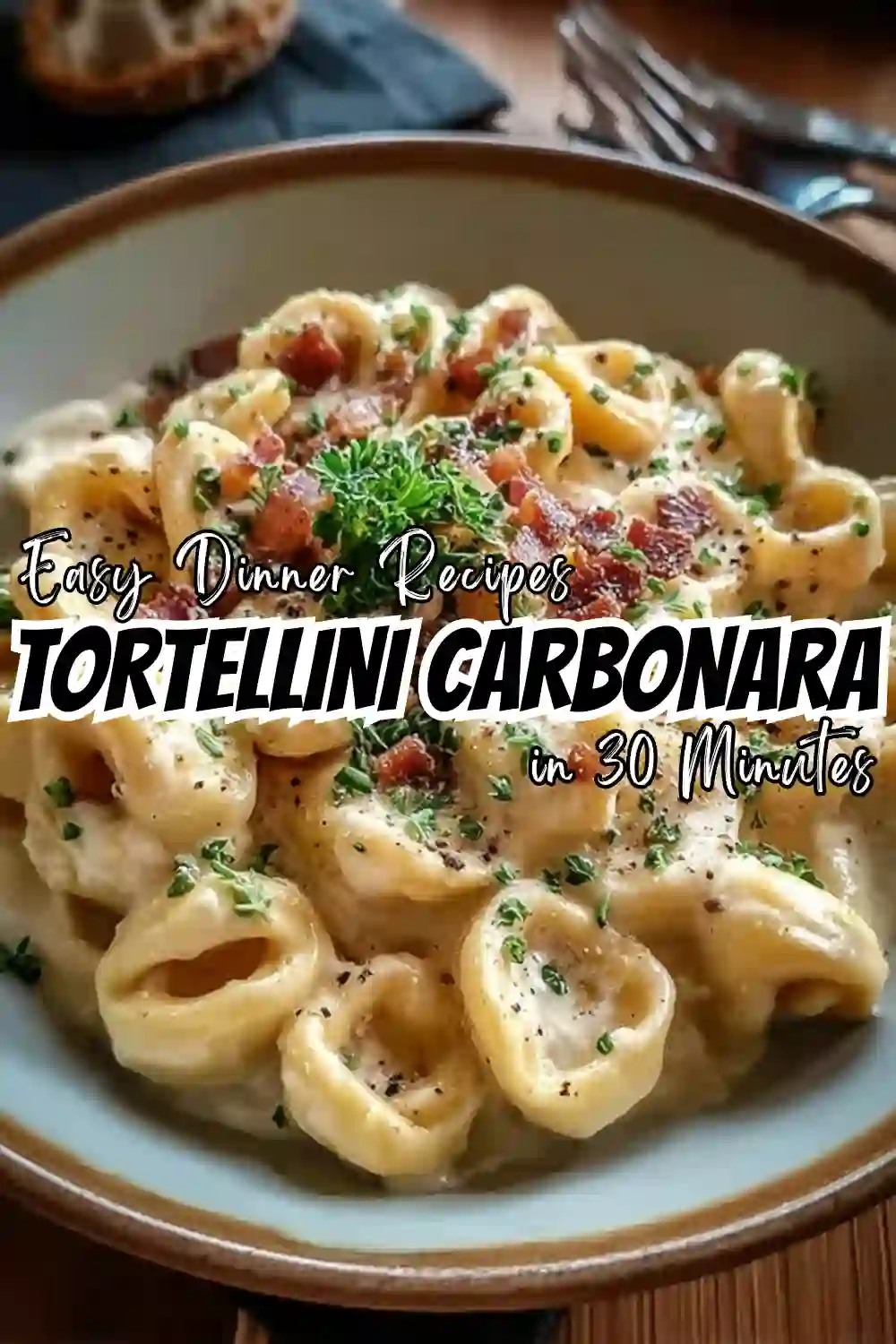 Fresh New Dinner Idea: Creamy Tortellini Carbonara