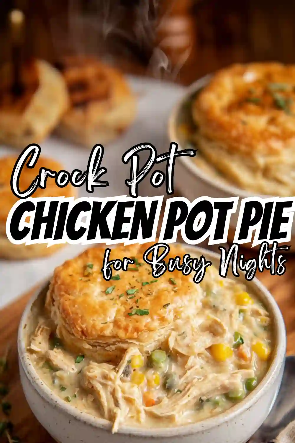 Creamy Chicken Pot Pie Made in the Crockpot