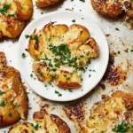 Garlic Parmesan Smashed Potatoes 1