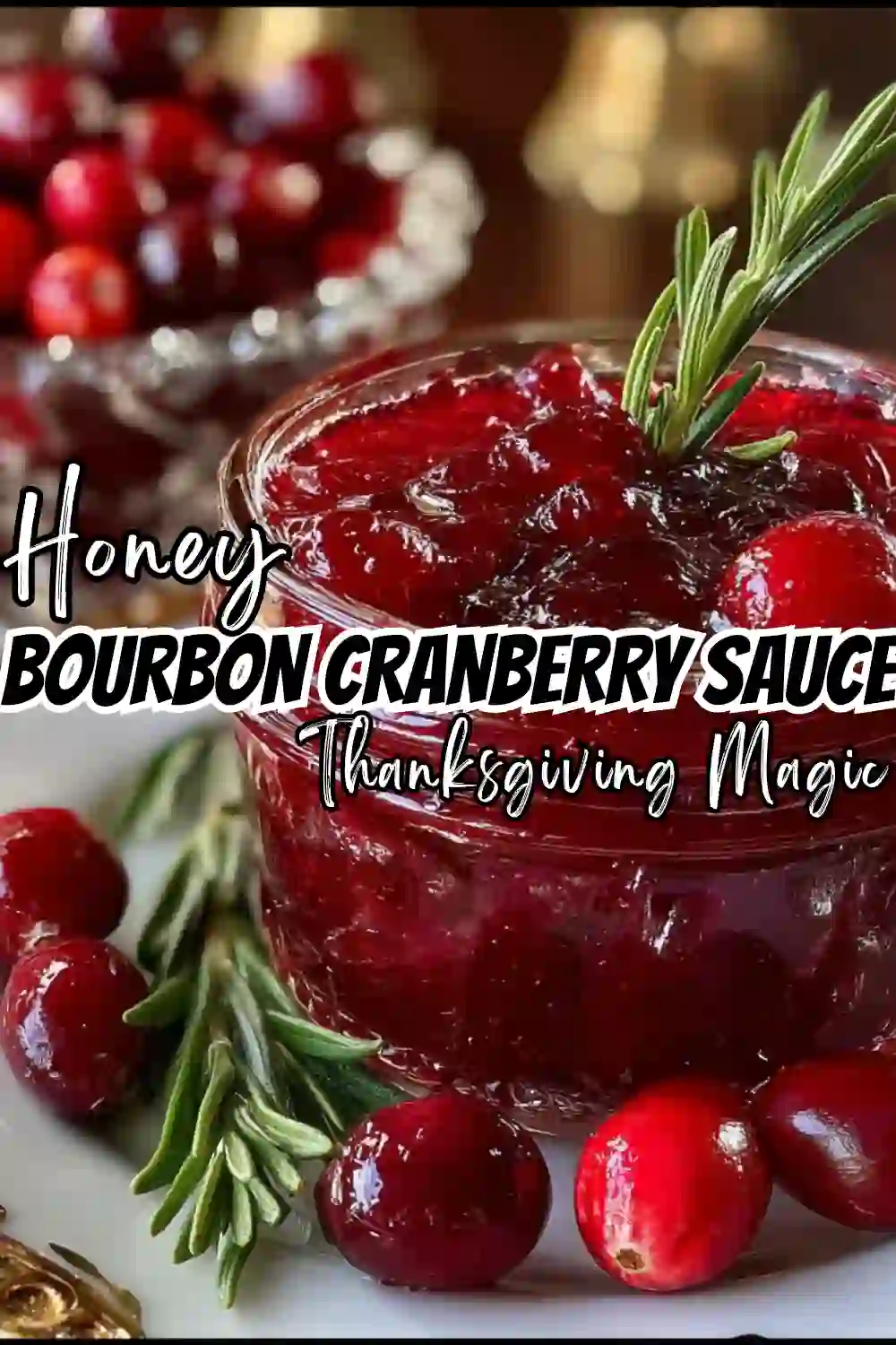 Honey Bourbon Cranberry Sauce with Fresh Rosemary and Orange Zest 5 Honey Bourbon Cranberry Sauce 1