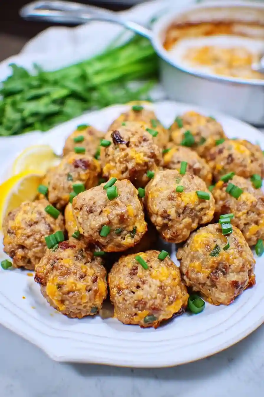 Cheesy Keto Crack Sausage Balls with Cream Cheese and Beef