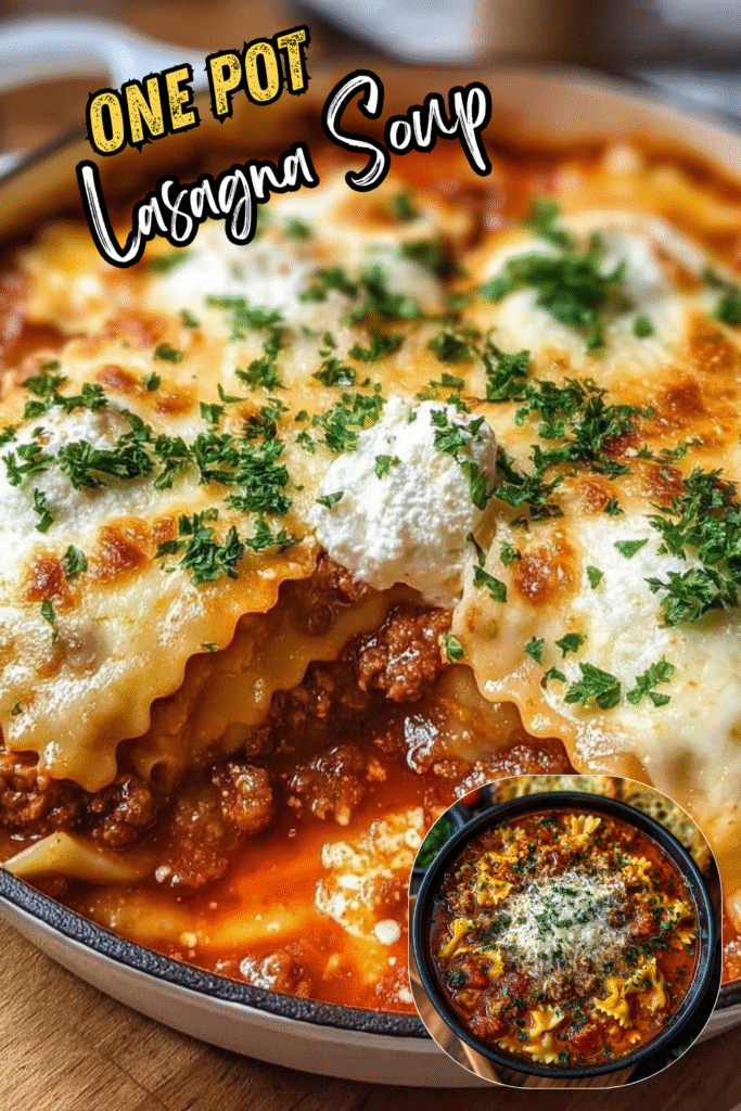 One Pot Lasagna Soup Recipe