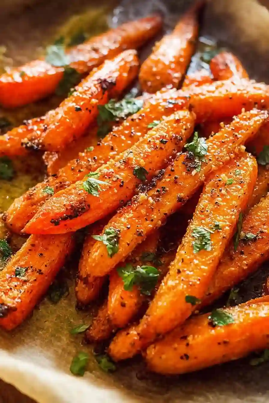 Parmesan Garlic Roasted Carrots – Buttery, Cheesy, and Irresistible