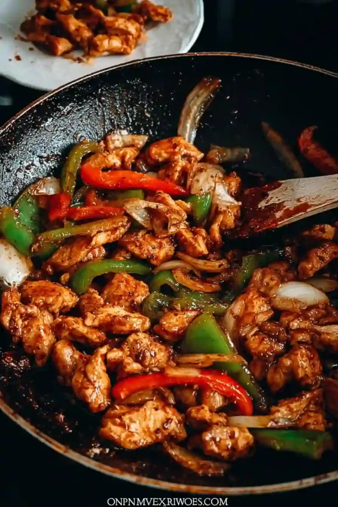 Pepper Chicken Stir Fry with Peppers