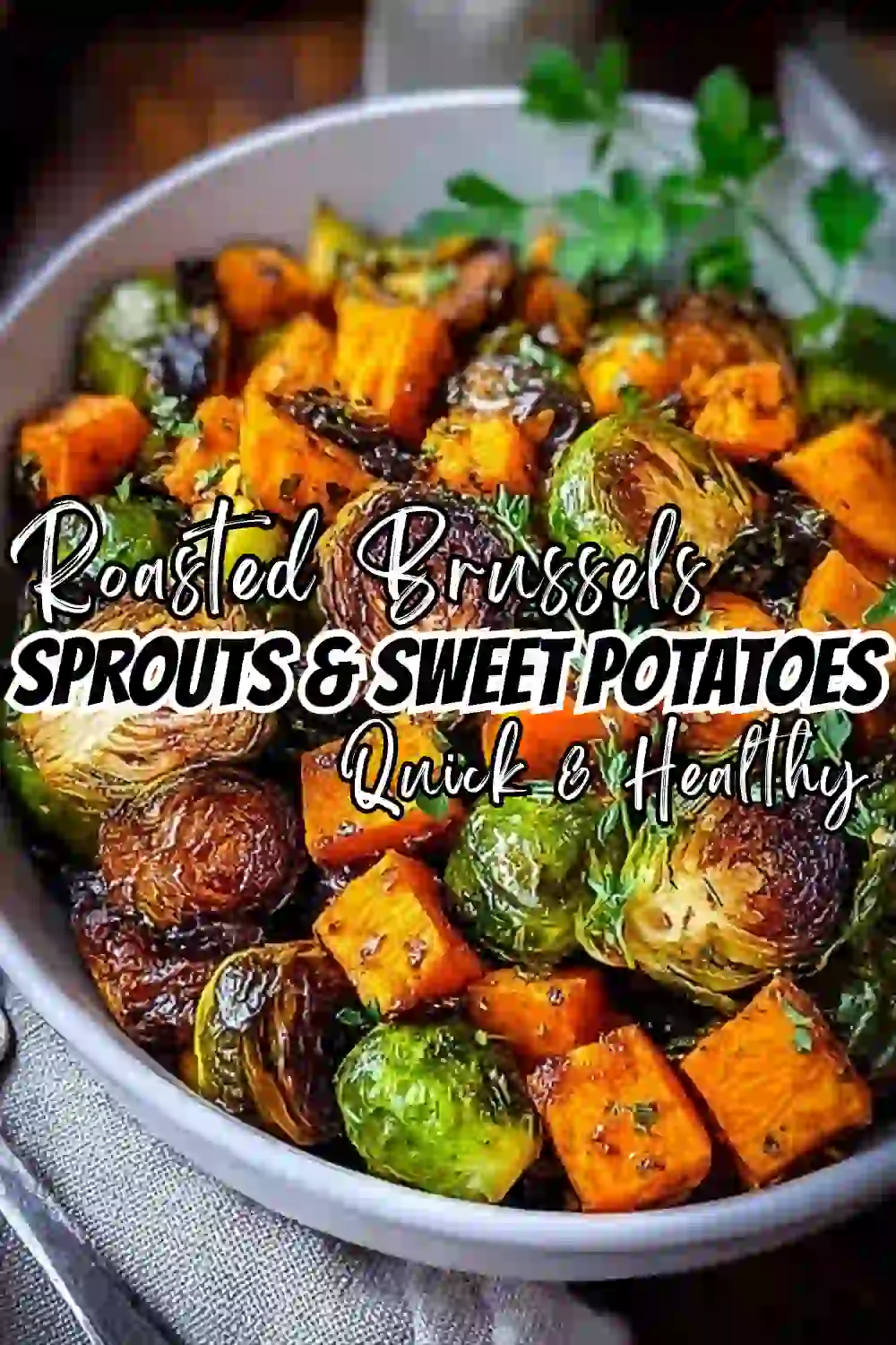 Roasted Brussels Sprouts and Sweet Potatoes – Easy Veggie Side Dish 5 Roasted Brussels Sprouts and Sweet Potatoes
