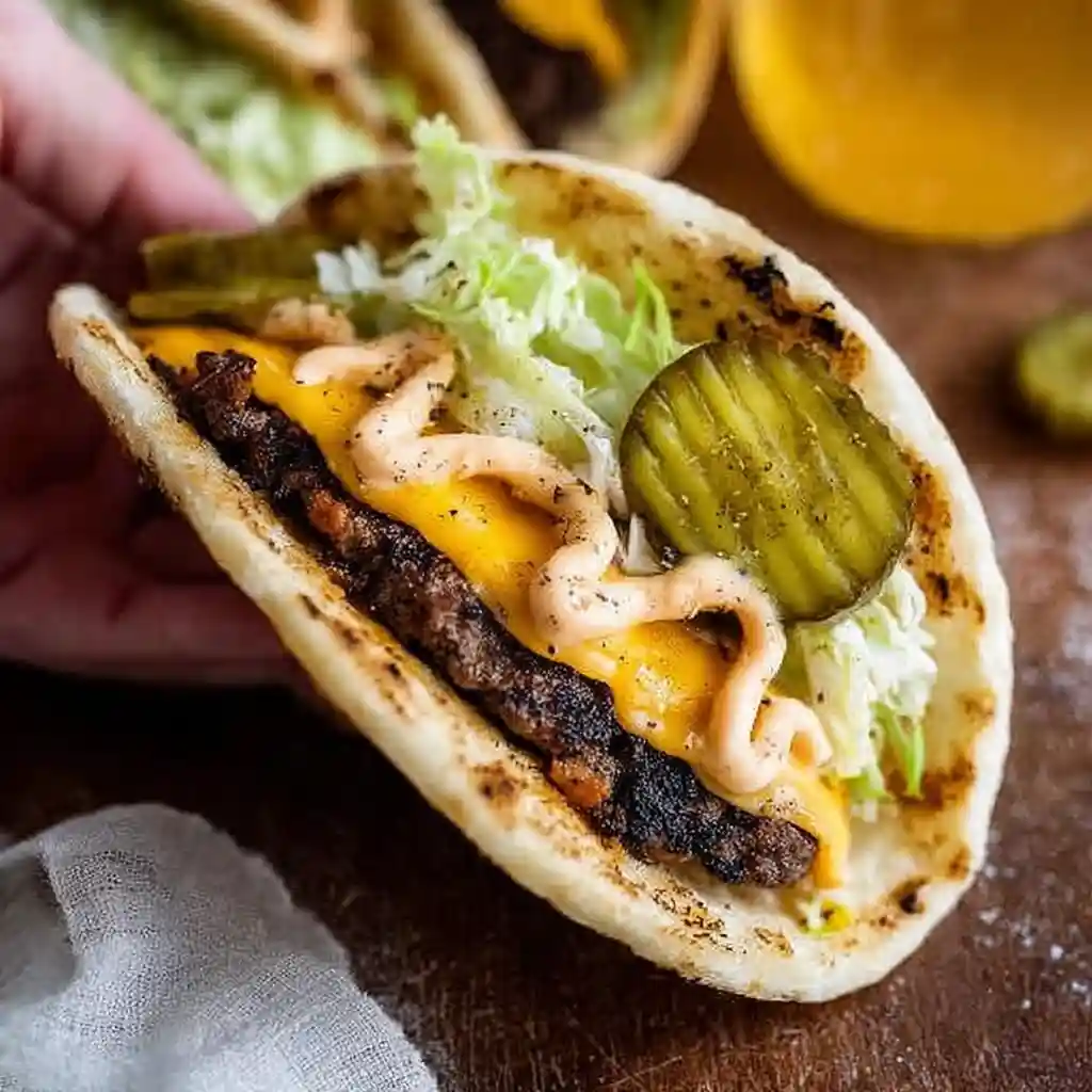 Smash Burger Tacos on the Griddle – Juicy, Cheesy & Irresistible