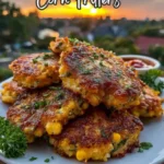 crunchy cheesy corn frittersgarlic1
