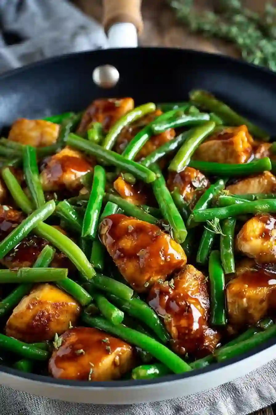 Honey Garlic Chicken and Green Beans Stir Fry Recipe
