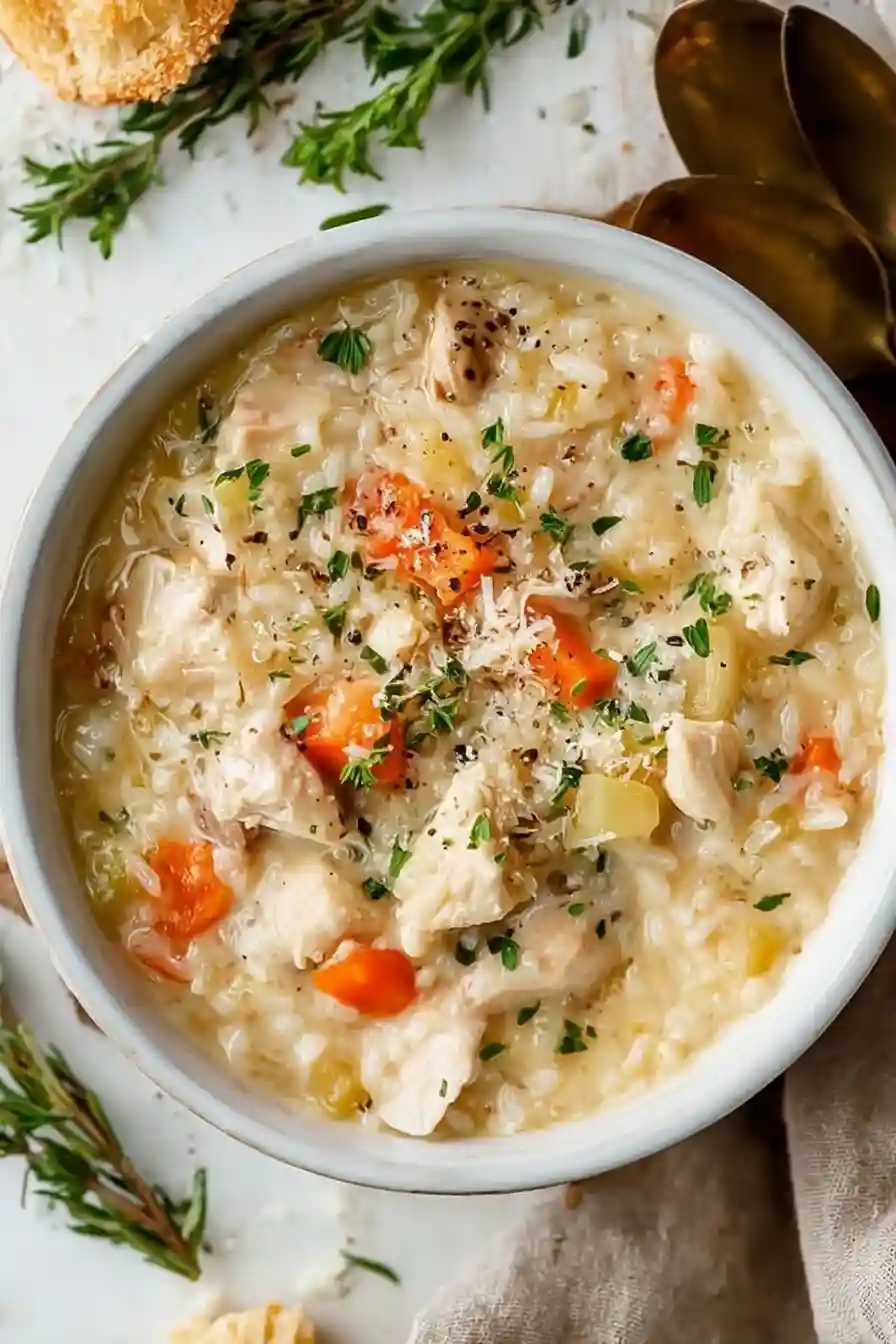 Cozy Creamy Chicken and Rice Soup Recipe for Fall