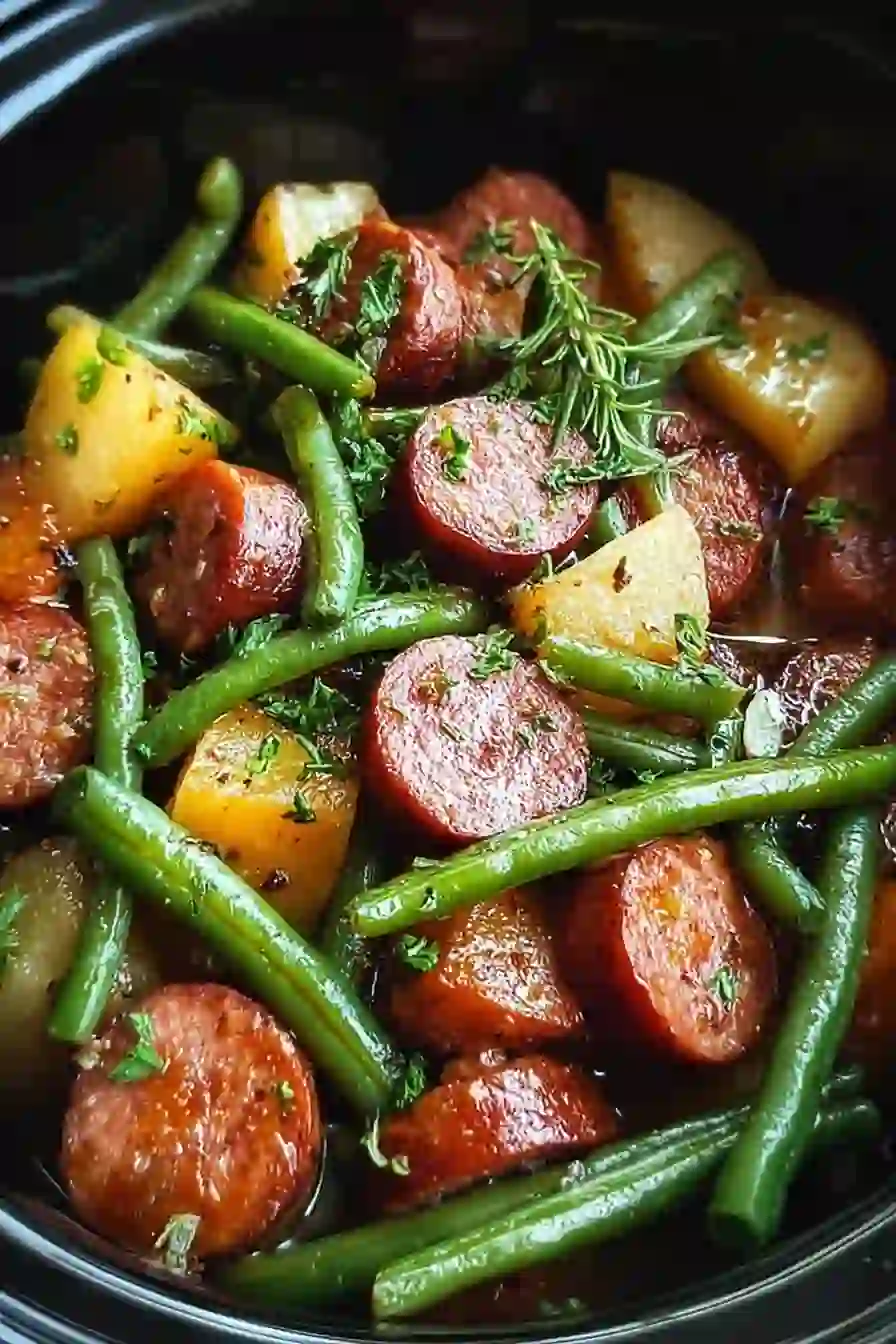 Crockpot Kielbasa and Green Beans Recipe for Busy Families