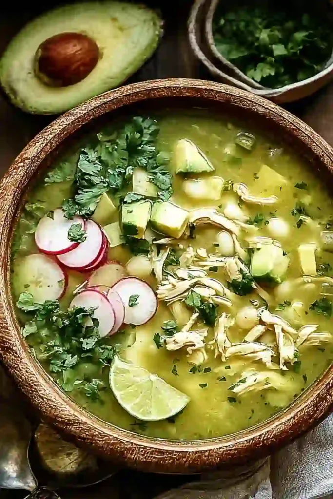 Crockpot Mexican Chicken Pozole Verde Recipe