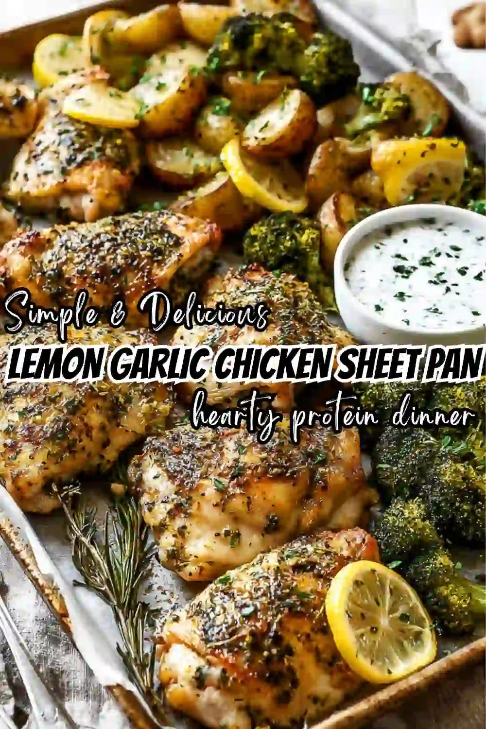 Garlic Lemon Chicken Sheet Pan