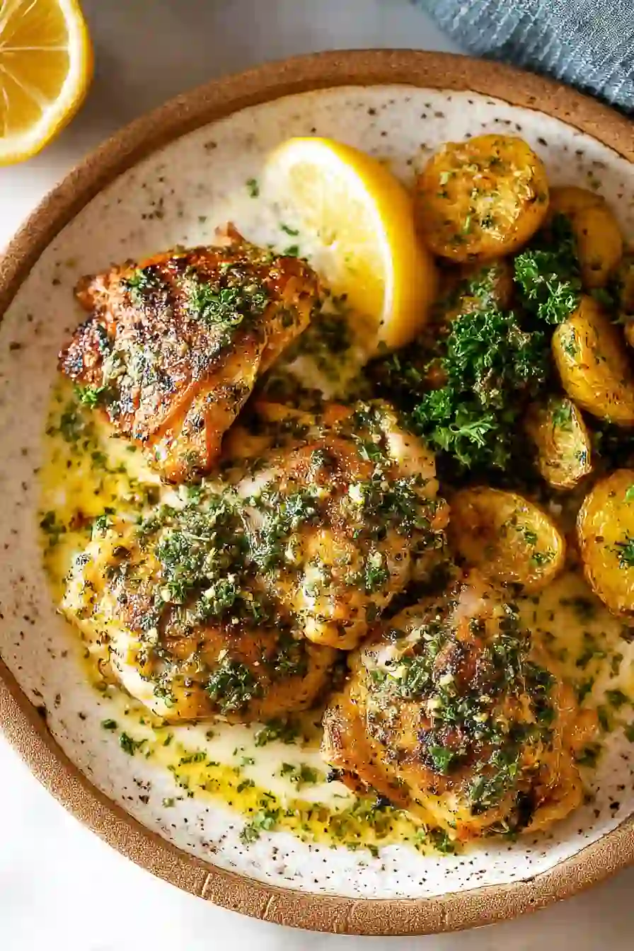Garlic Lemon Chicken Sheet Pan Dinner Recipe