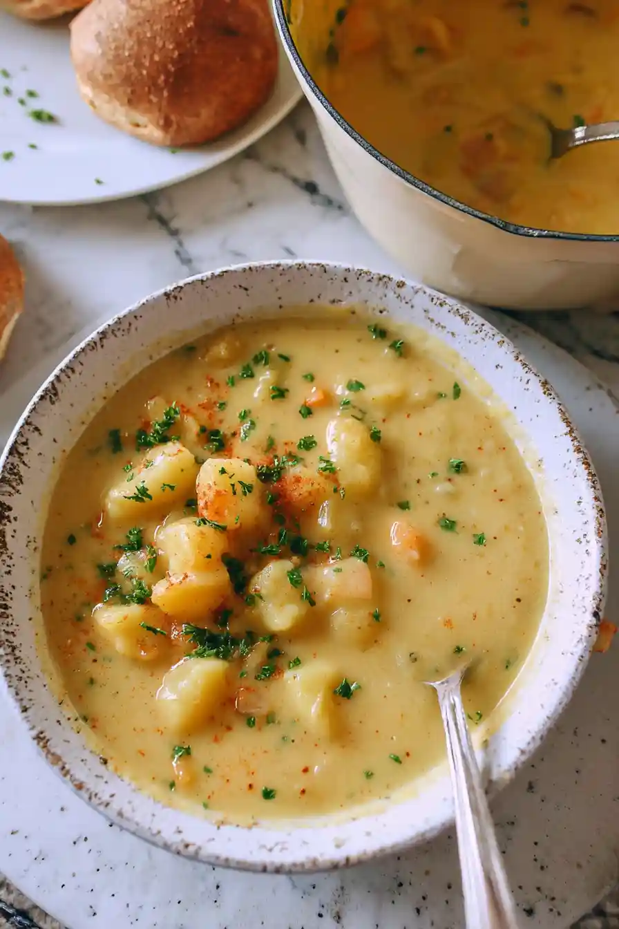 Cozy Vegan German Potato Soup Recipe for Cold Nights