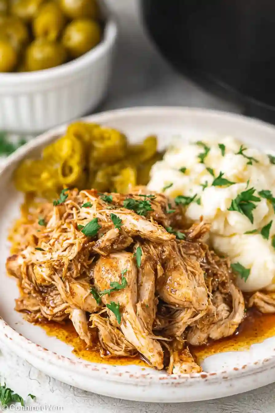Mississippi Chicken in the Crockpot (Easy Dinner Recipe)