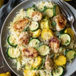 Parmesan Chicken with Zucchini and Squash