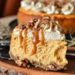 Pecan Caramel Pumpkin Cheesecake