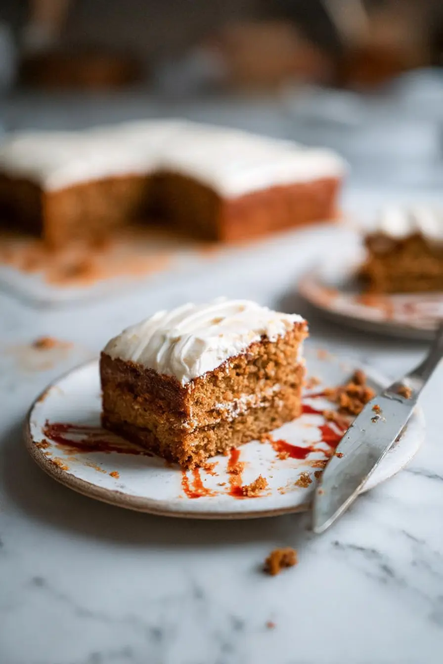Moist Pumpkin Sheet Cake with Cinnamon Cream Cheese Frosting