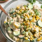 Street Corn Creamy Cucumber Salad