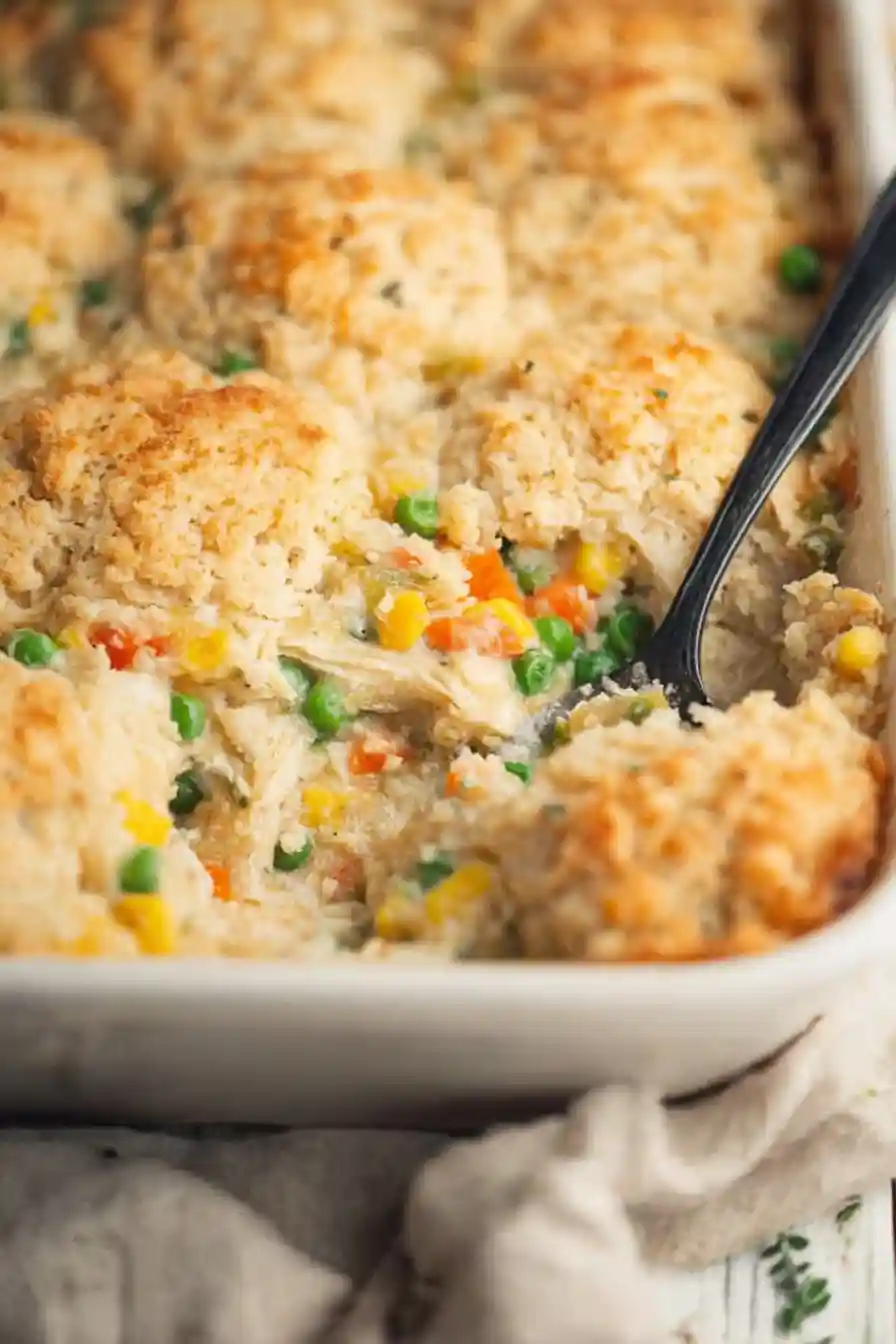Chicken Pot Pie with Red Lobster Biscuits