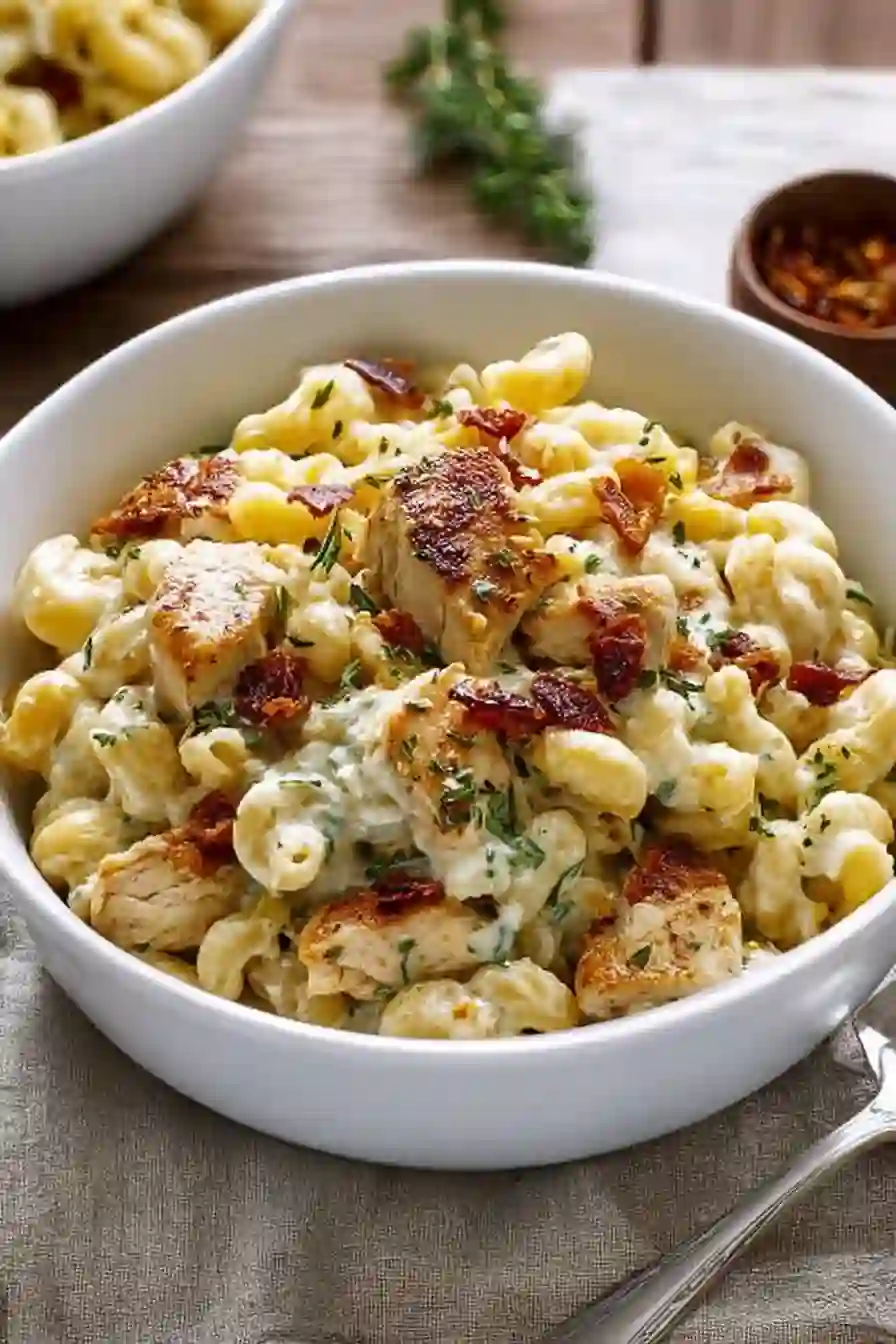 Chicken Ranch Macaroni and Cheese, Creamy, Cheesy, and Loaded With Flavor