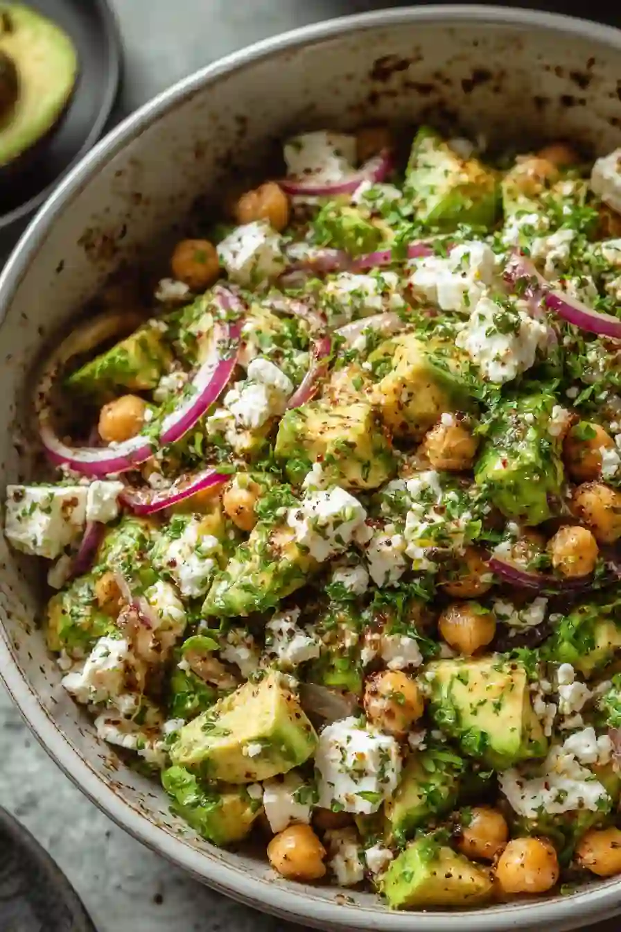 Chickpea Feta Avocado Salad Recipe