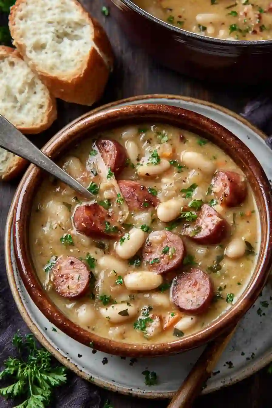 Creamy Bean Soup with Kielbasa