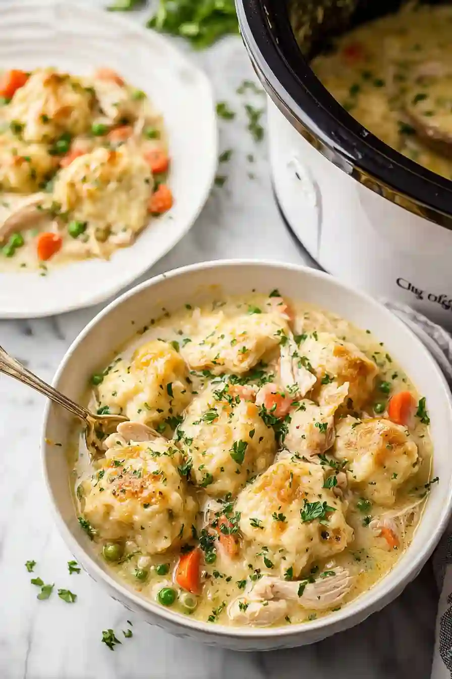 Crockpot Chicken and Dumplings – Cozy, Easy, and Comforting