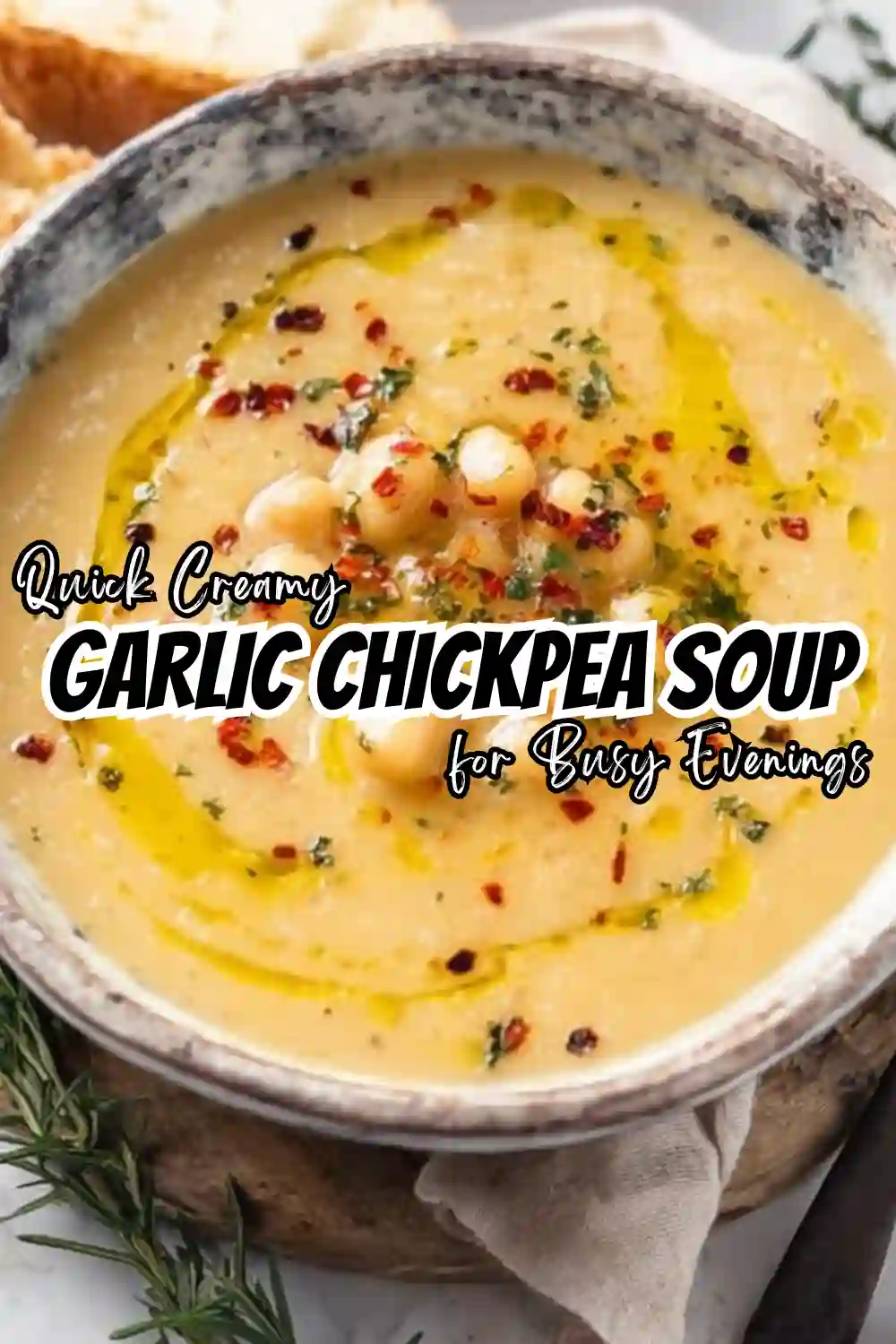 Garlic Chickpea Soup