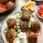 Greek Turkey Meatballs with Tzatziki