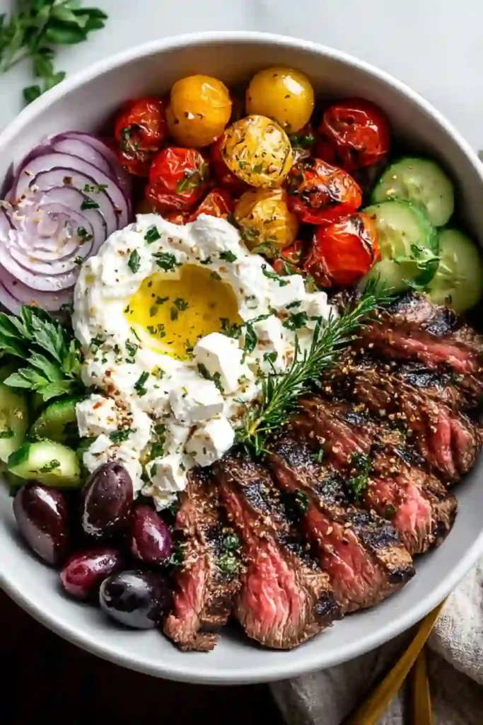 Mediterranean Steak Bowl Recipe