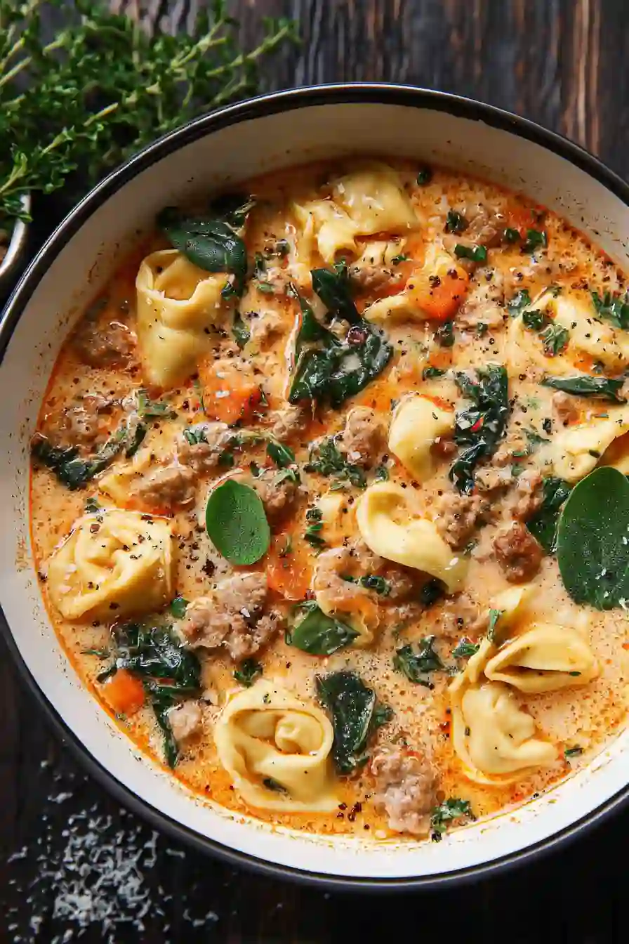 Creamy Sausage Tortellini Soup Recipe – Cozy Comfort in a Bowl