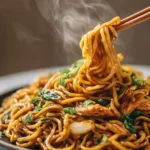 Sticky Garlic Chicken Noodles