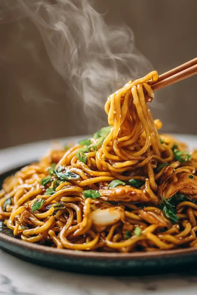Sticky Garlic Chicken Noodles Recipe – Quick & Flavorful Dinner 3 Sticky Garlic Chicken Noodles