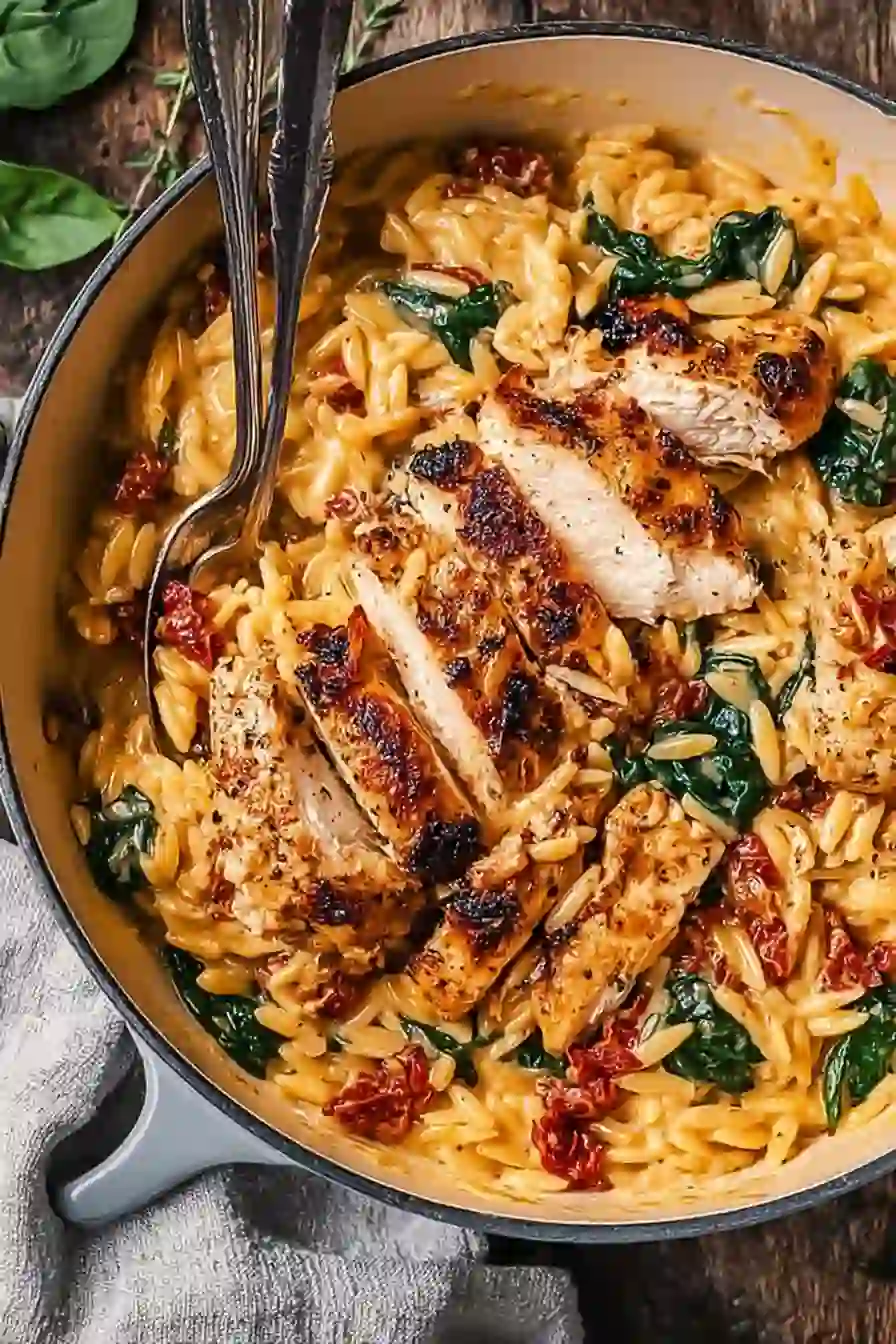 Creamy Sun-Dried Tomato Chicken Orzo 6 Creamy Sun-Dried Tomato Chicken Orzo