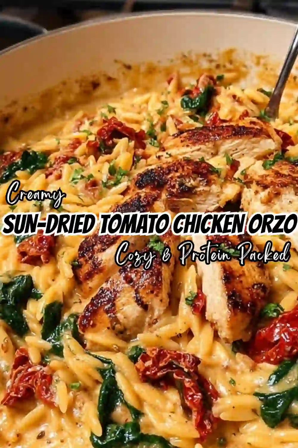 Creamy Sun-Dried Tomato Chicken Orzo 5 Sun-Dried Tomato Chicken Orzo