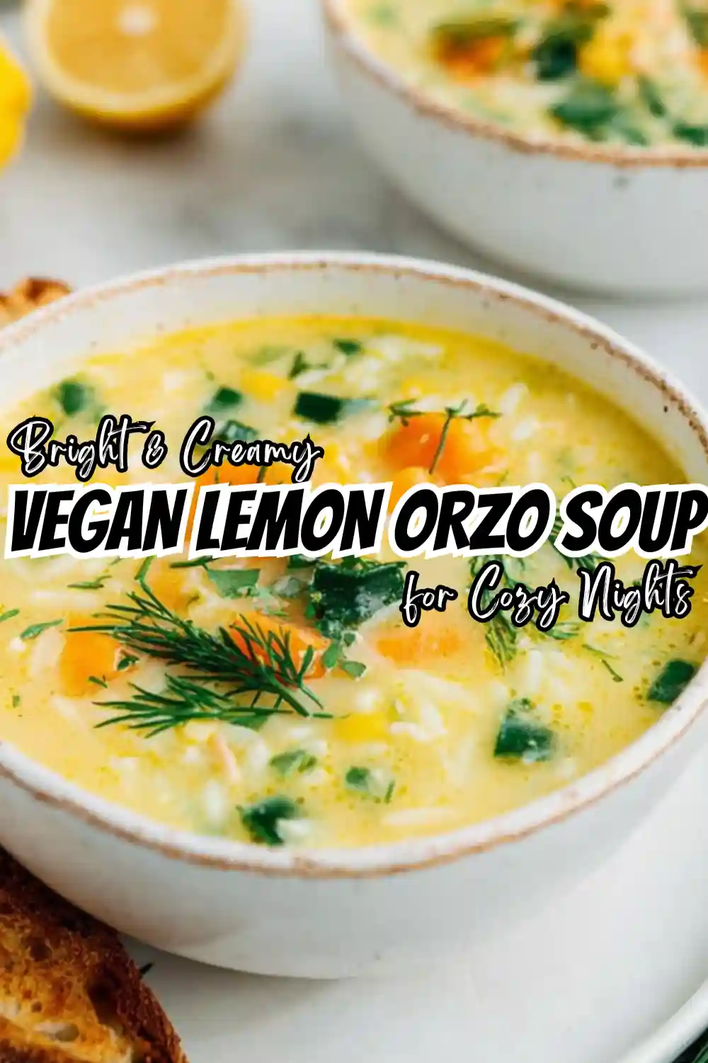Creamy Vegan Lemon Orzo Soup 5 Vegan Lemon Orzo Soup
