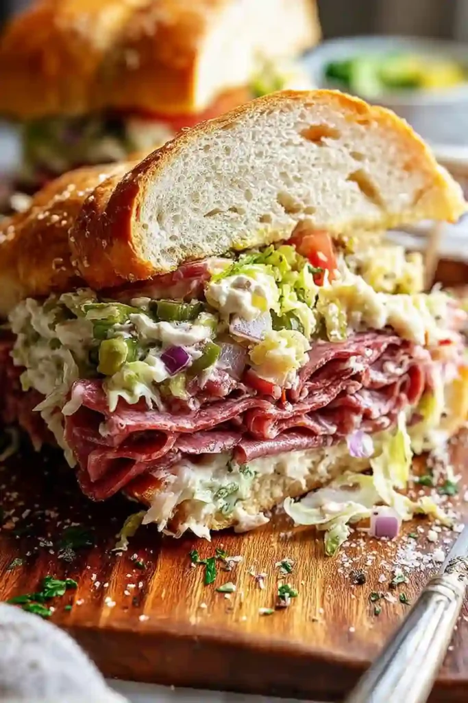 Italian Grinder Salad Sandwich Recipe – The Viral TikTok Favorite 3 talian Grinder Salad Sandwich
