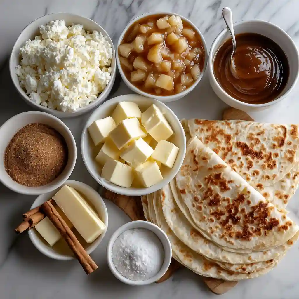 Apple Pie Quesadilla ingredients