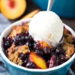 Crockpot Blueberry Peach Cobbler